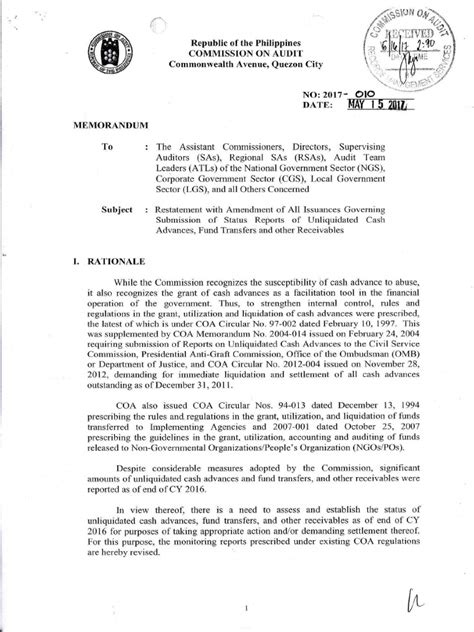 coa auditgram|Coa M2017.